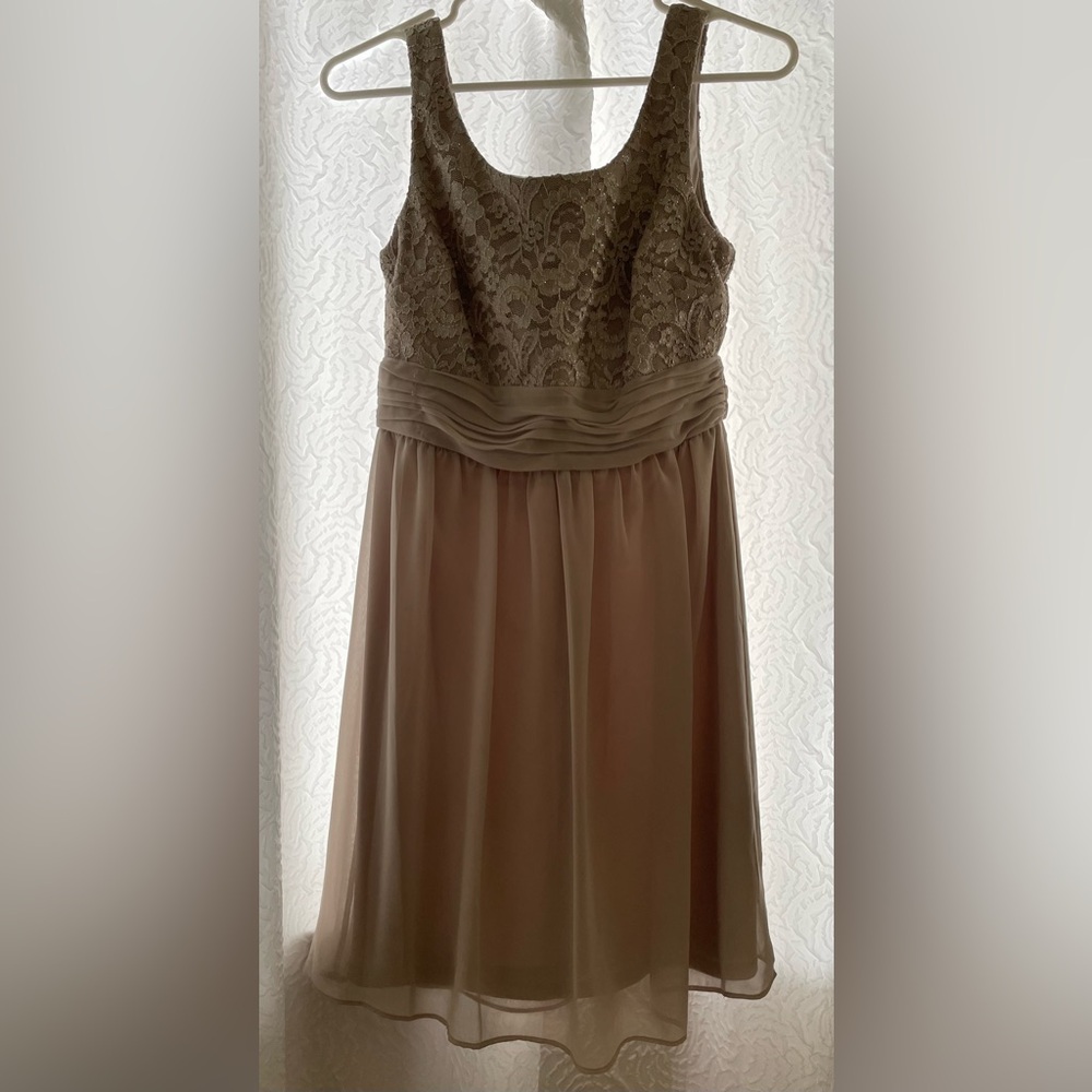 Scarlett Tan Lace Maxi Dress